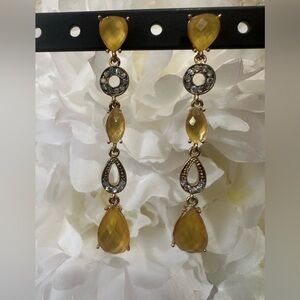 Gorgeous Yellow Stone Color Earrings